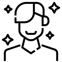 Man icon for webpage, application, card, printing, social media, posts etc.