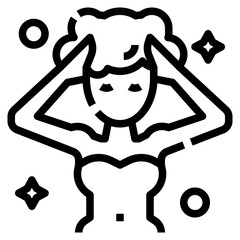 Shower icon for webpage, application, card, printing, social media, posts etc.