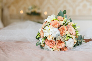 Wedding bouquet from pretty roses