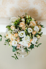 Wedding bouquet from pretty roses