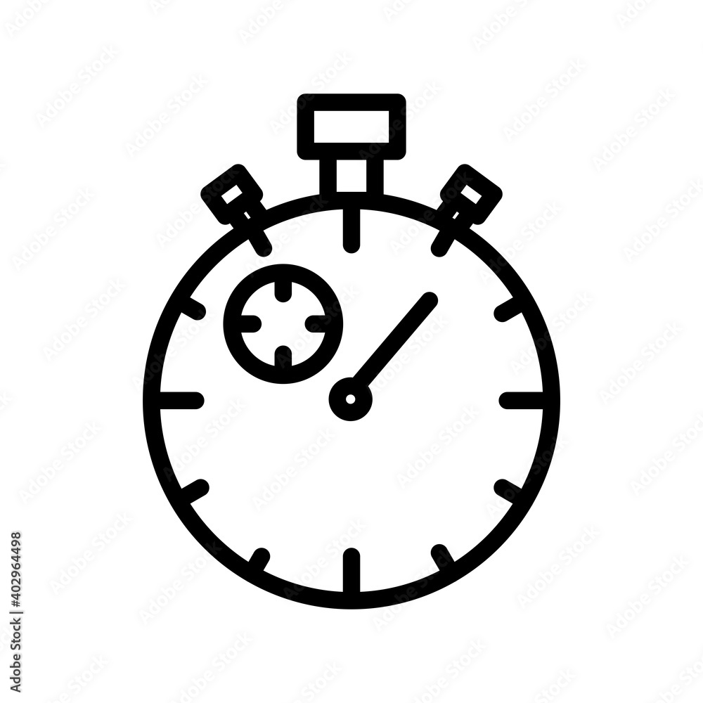 Poster timer icon. stopwatch line icon. simple illustration mobile concept and web design. design template 