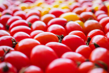 Red ripe organic tomato background
