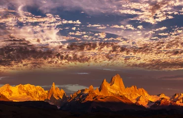 Deurstickers Cerro Chaltén Patagonia