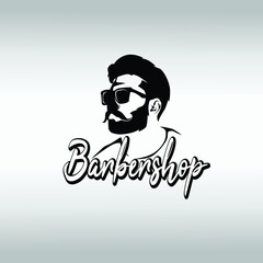 Barber Shop label, banner, logo vector