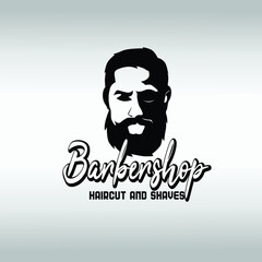Barber Shop label, banner, logo vector