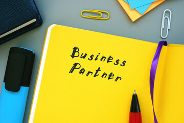 Business Partner inscription on the page.