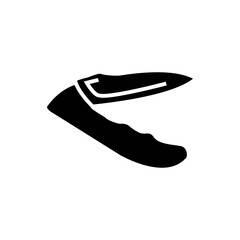 knife army camping solid style vector