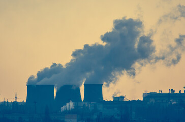 Smoke from chimneys of a metallurgical plant. Technologies