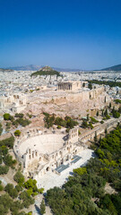 Fototapeta na wymiar Acropolis of Athens view from drone
