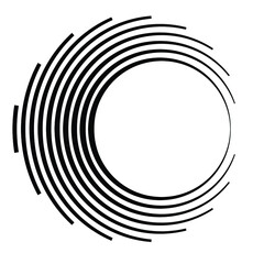 Lines in Circle Form . Spiral Vector Illustration .Technology round. Wave Logo . Design element . Abstract Geometric shape .