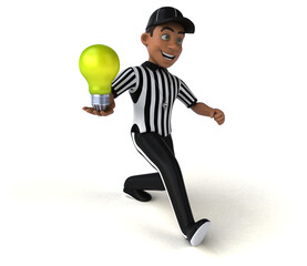 Fun 3D Illustration of an american Referee