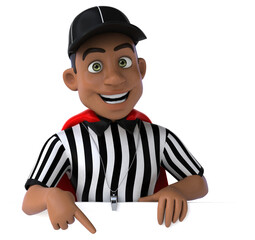 Fun 3D Illustration of an american Referee