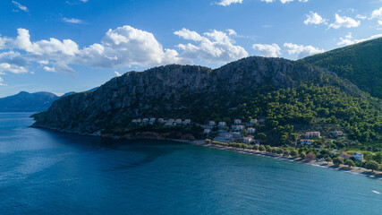 Fototapeta na wymiar view from the sea in Greece