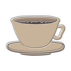coffee hand drawn design vector illustration