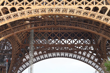 View of the Eiffel Tower in Paris, France