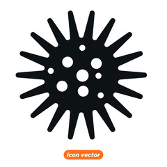 Coronavirus 2019-nCoV icon template color editable. virus symbol vector illustration for graphic and web design.