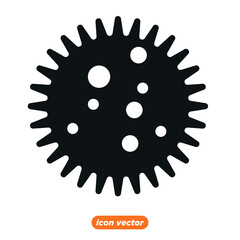 Coronavirus 2019-nCoV icon template color editable. virus symbol vector illustration for graphic and web design.