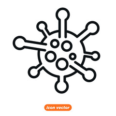 Fototapeta premium Coronavirus 2019-nCoV icon template color editable. virus symbol vector illustration for graphic and web design.