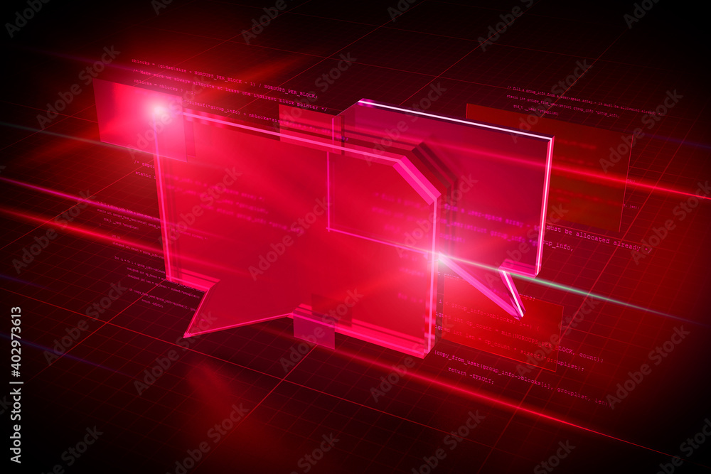 Poster message abstract background illustration - 3d rendering