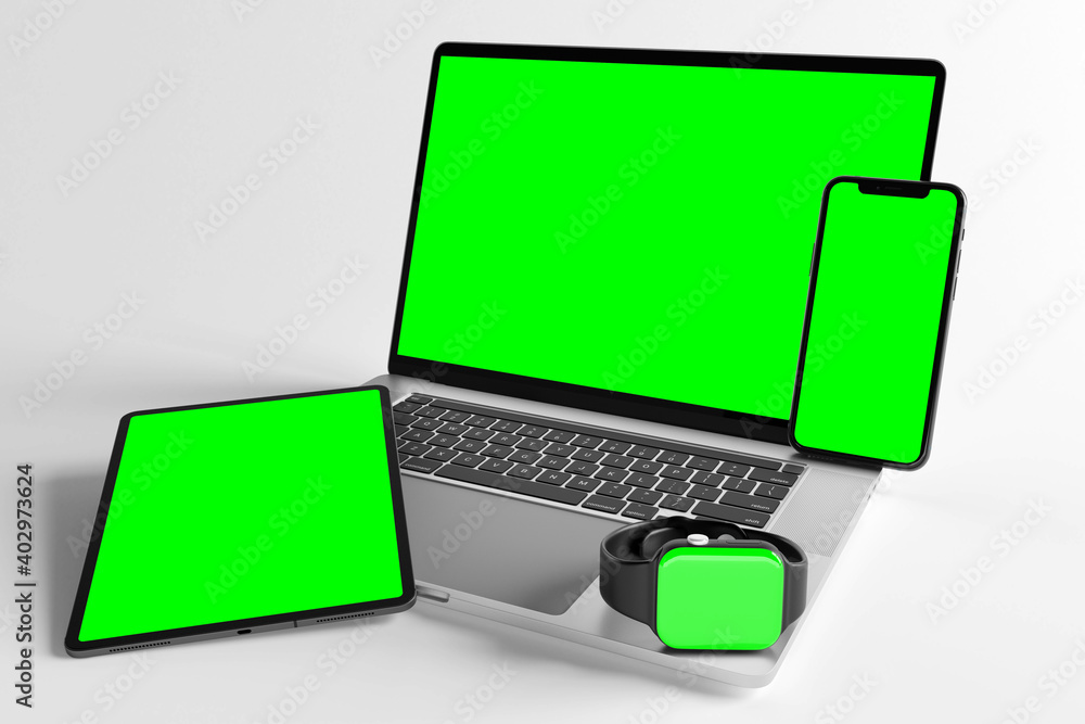 Poster mock up of device - 3d rendering