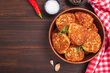 Juicy meat cutlets