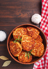 Juicy meat cutlets
