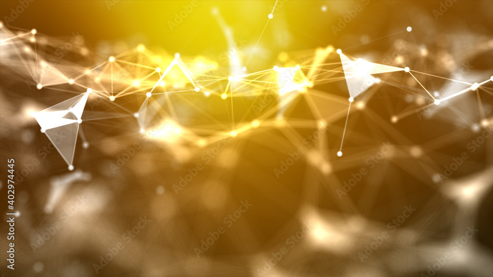 Poster abstract background dot and connect line for cyber technology futuristic and network connection conc