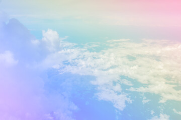 Fototapeta premium The pastel sky is as beautiful as a dream, suitable for use as a background and material for graphic design and websites.