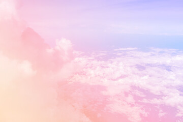 The pastel sky is as beautiful as a dream, suitable for use as a background and material for graphic design and websites.