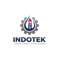 Fototapeta premium Gas and Oil Logo. Energy Logo Design Vector
