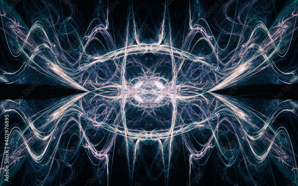 Poster abstract illustration background image patterns in the form of lines and geometric shapes intersecti