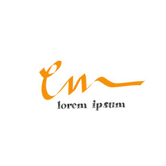 EW e w Initial handwriting creative fashion elegant design logo Sign Symbol template vector icon