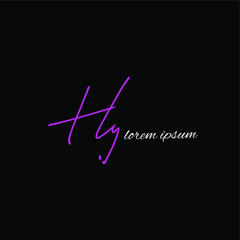 HG h g Initial handwriting creative fashion elegant design logo Sign Symbol template vector icon