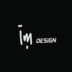IM i m Initial handwriting creative fashion elegant design logo Sign Symbol template vector icon