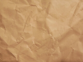 Brown crumpled paper in vintage style