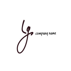 LG l g Initial handwriting creative fashion elegant design logo Sign Symbol template vector icon