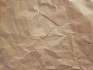 Brown crumpled paper in vintage style