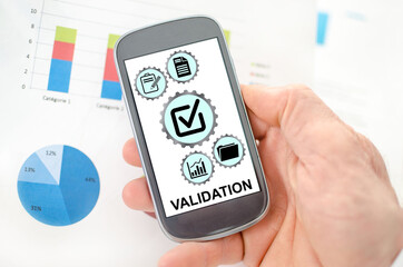 Validation concept on a smartphone