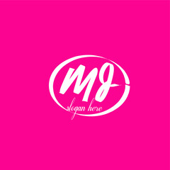 MD m d Initial handwriting creative fashion elegant design logo Sign Symbol template vector icon