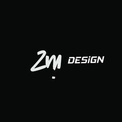 ZM Z M Initial handwriting creative fashion elegant design logo Sign Symbol template vector icon