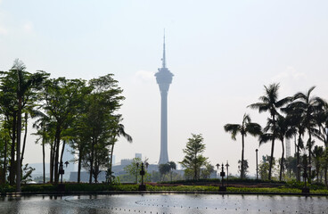 Obraz premium China, macau, tower, architecture, sky, building 