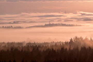 Morgennebel über dem Hunsrück