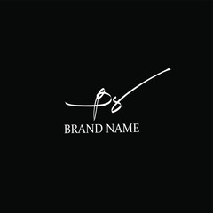 Fototapeta premium BS hands handwritten logo for identity