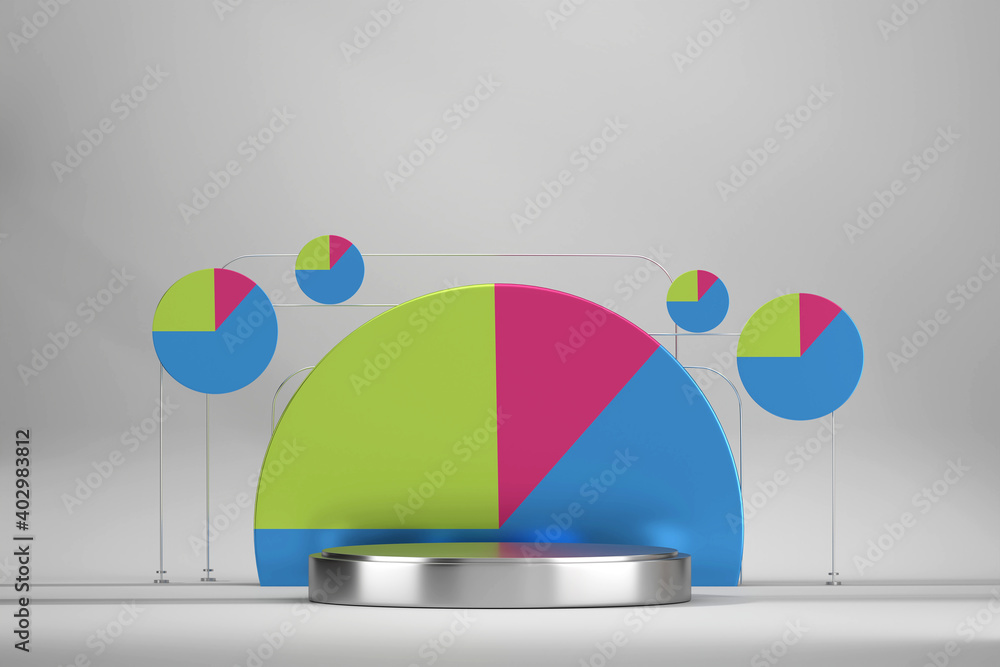 Poster abstract stage podium mock up for product display 3d rendering