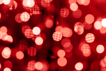 Blurred abstract red background for holidays.