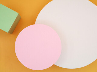 Pastel-colored display composition for background For advertising work And promoting products