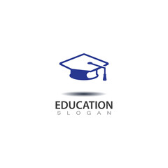 Modern hat graduation for education logo, abstract education design