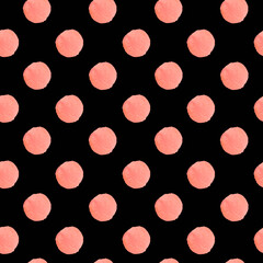 Watercolor abstract seamless pattern with delicate color on black background.Children's print with shapes of pastel colors hand painted.Designs for wallpaper,textiles,social media,web,wrapping paper.