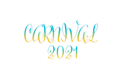 Carnival 2021 - Banner, bunte Schrift