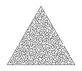 Maze game for homeschooling kids. Maze puzzle task. Home leisure riddle shape, search right path.